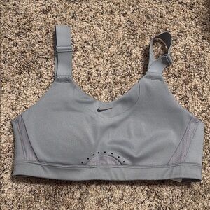 Nike Gray Seamless Sports Bra with Adjustable Straps